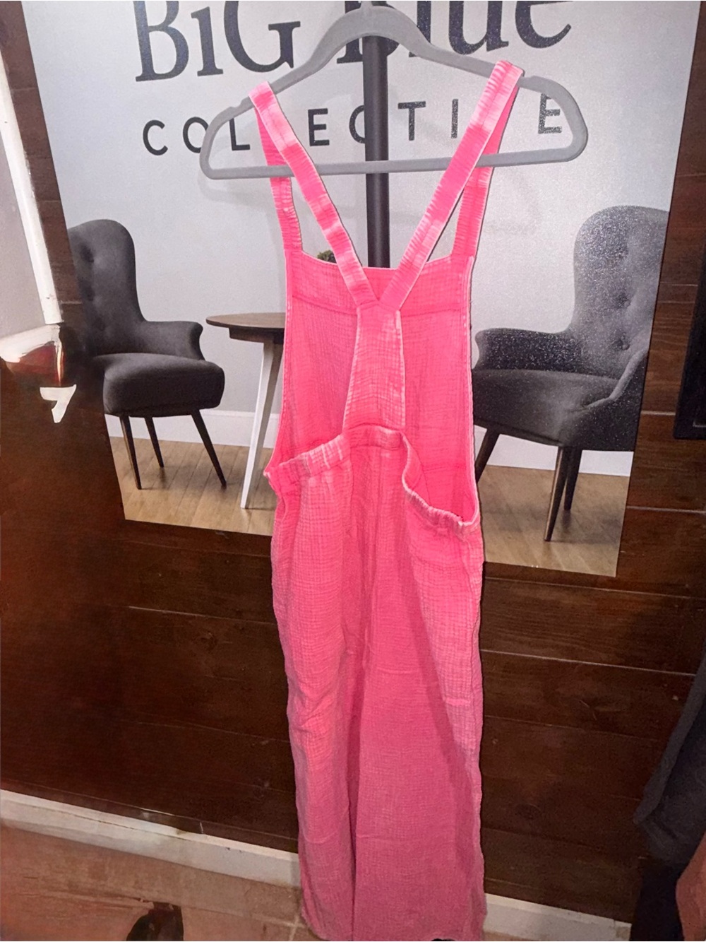 Zenana Outfitters Bright Pink Wide-Leg Overalls Jumpsuit - Picture 2 of 2